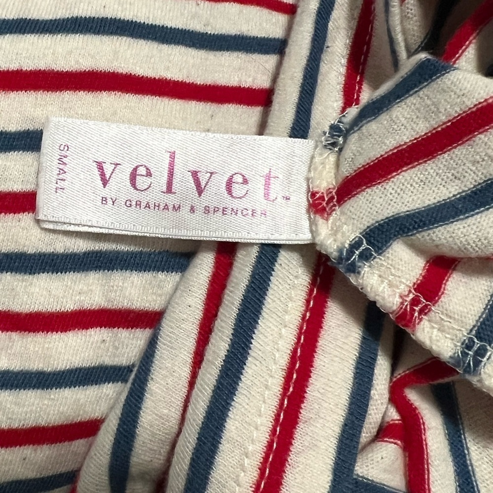 Velvet Multicolor Striped Tee - Picture 4 of 5